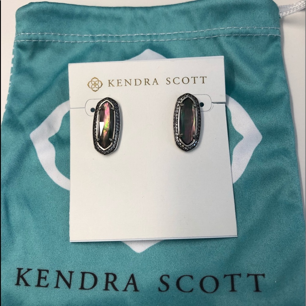 NWOT Kendra Scott Black Mother of Pearl Aston’s